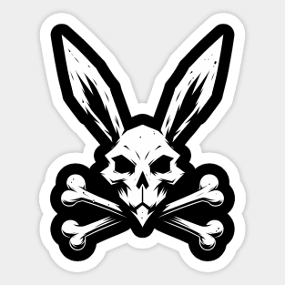 Jolly Roger Pirateflag Bunny Skull Crossbones Sticker